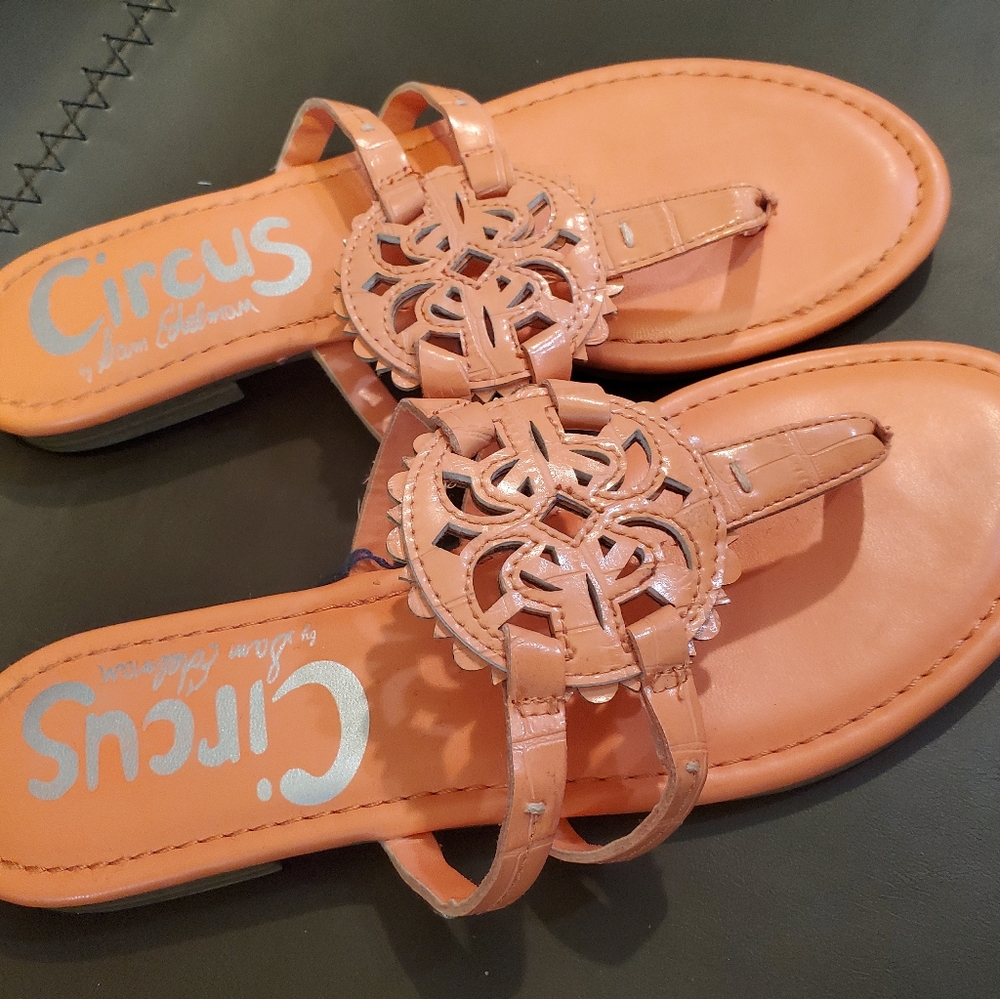 Circus by Sam Edelman orange beautiful sandals size 6.5 women's worn onc…